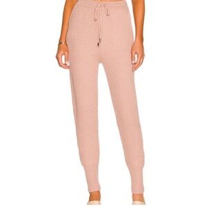 NWT Jonathan Simkhai Nina Knitted Light Pink Track Pants